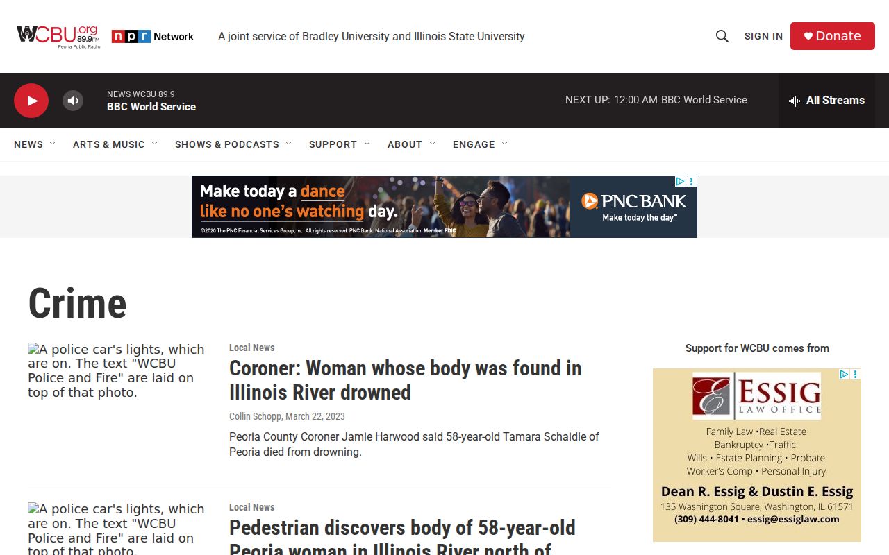 WCBU Crime tag archive for Peoria-area reporting